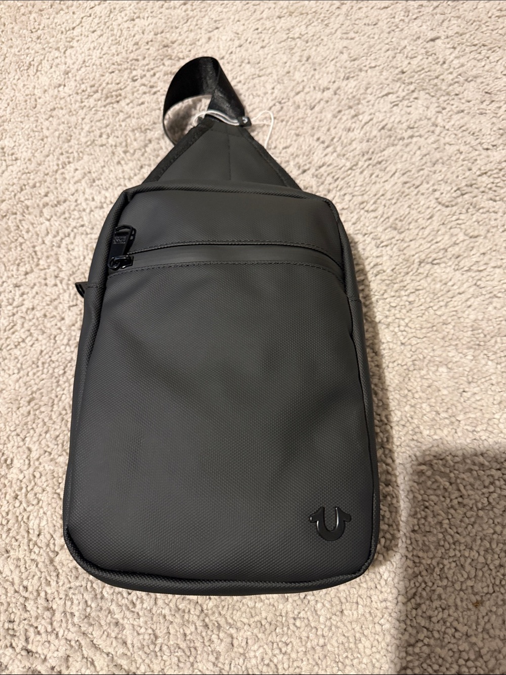True Religion Black Sling Crossbody Bag